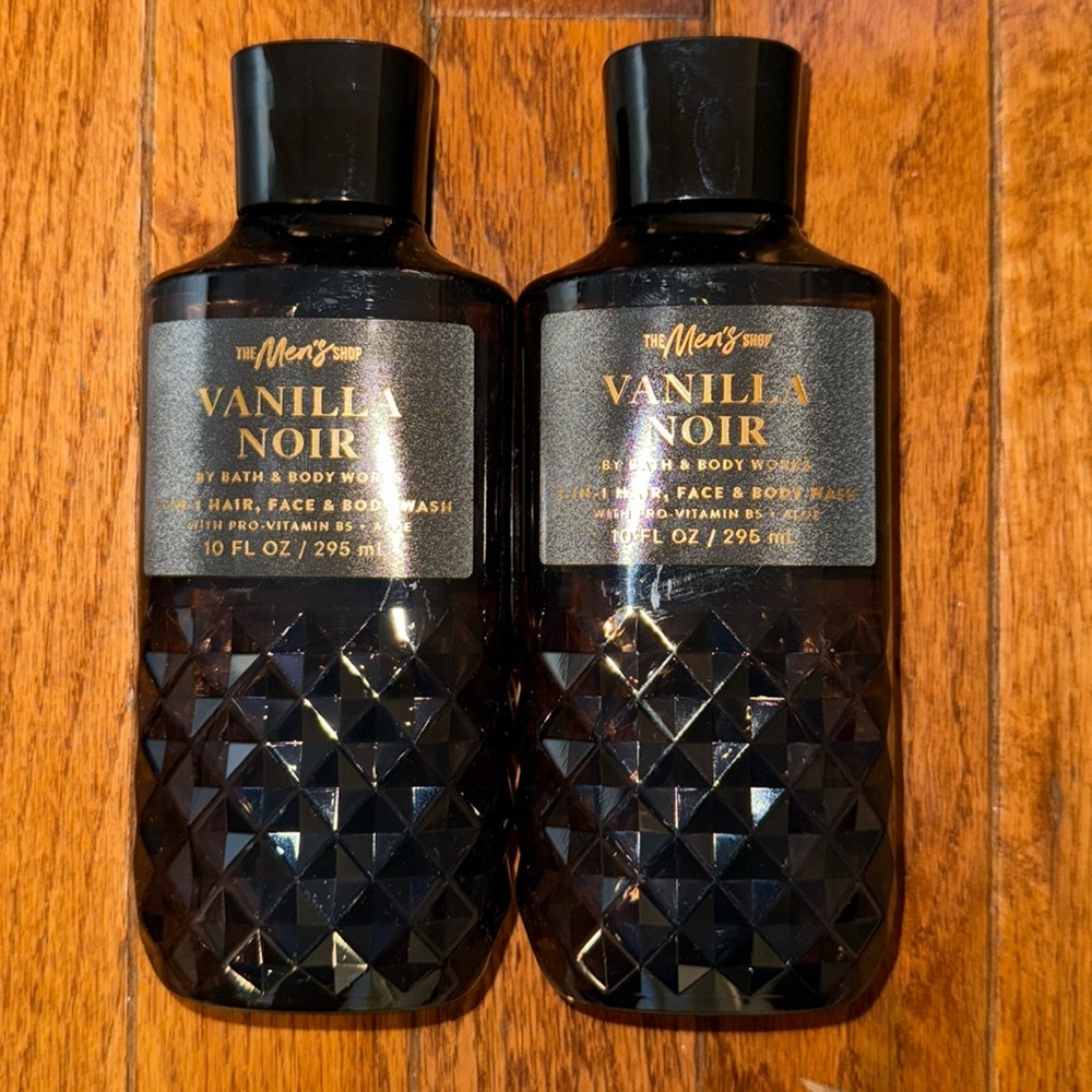 BBW 2pc Mens 3 in 1 Hair, Face & body wash Vanilla Noir